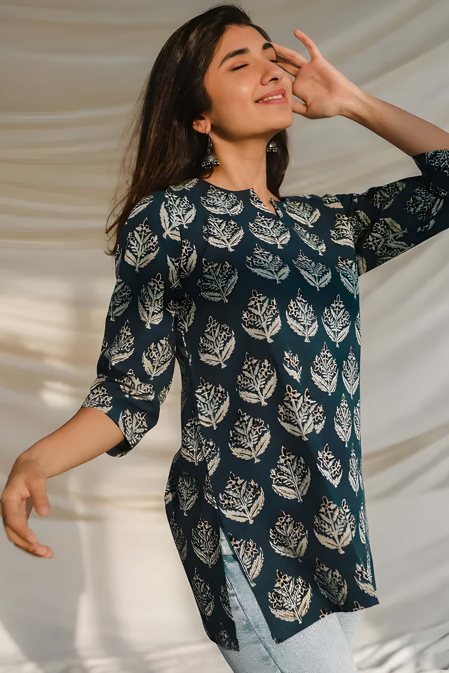 Trending Rayon Printed Short Kurta