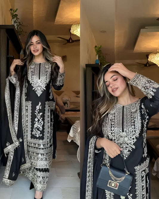 New Designer Budget Friendly party wear kurta with dupatta and bottom