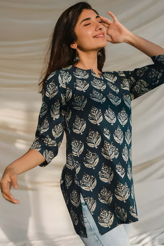 Trending Rayon Printed Short Kurta