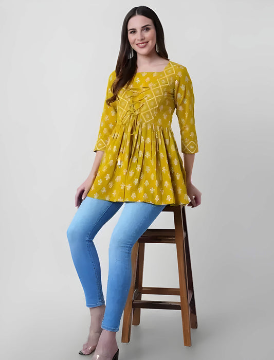 Women's Rayon Printed Top for Casual wear, daily wear