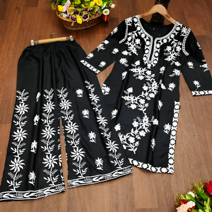 New Chikankari Exclusive Kurti_Pent Pair