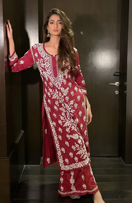 New Chikankari Exclusive Kurti_Pent Pair